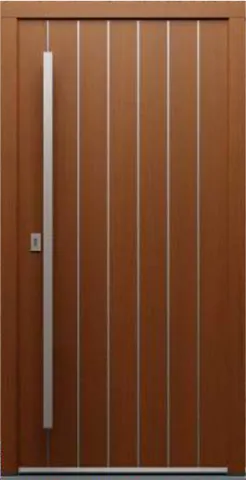 Porte d’entrée PN3, série Modern, chêne, lasure cyprès