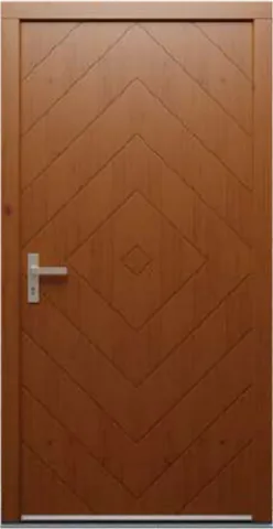 Porte d’entrée PN9, série Modern, pin, lasure cyprès