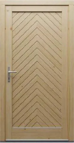 Porte d’entrée RV1, série Vintage, pin, lasure incolore