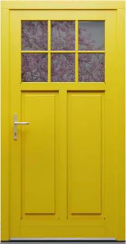 Porte d’entrée RV7, série Vintage, pin, peinture ral 1018