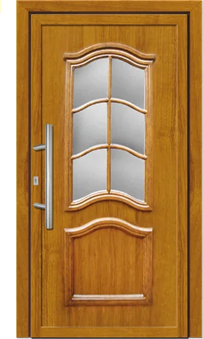 Porte d’entrée SK-1, série Classique, chêne doré