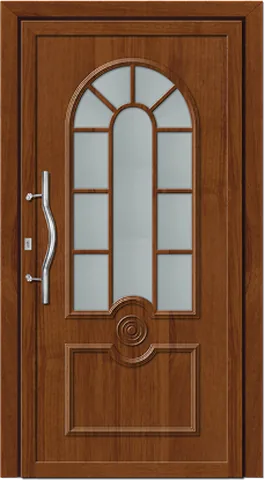Porte d’entrée SK-7, série Classique, noyer