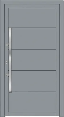 Porte d’entrée SN-240, série Moderne, gris argent