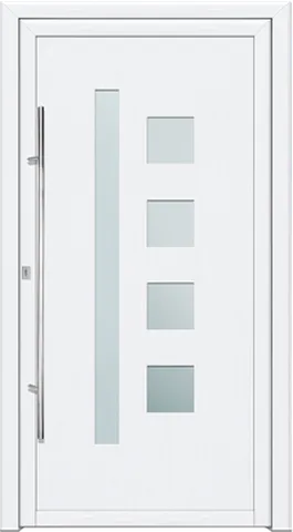 Porte d’entrée SN-452, série Moderne, blanc