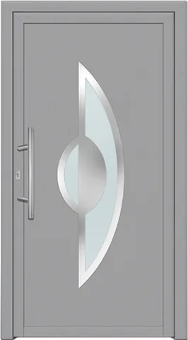 Porte d’entrée SN-524, série Moderne, gris argent