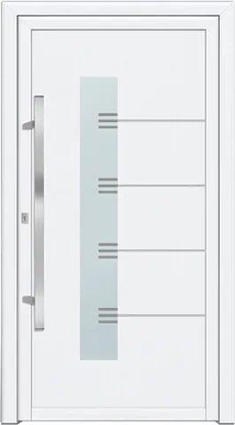 Porte d’entrée SN-612, série Moderne, blanc