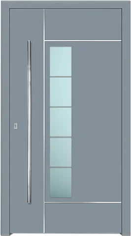 Porte d’entrée SP-410F, série Prestige, gris clair micacé (db 701)