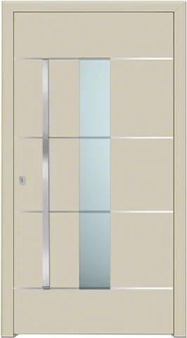 Porte d’entrée SP-411F, série Prestige, gris silex (ral 7032)