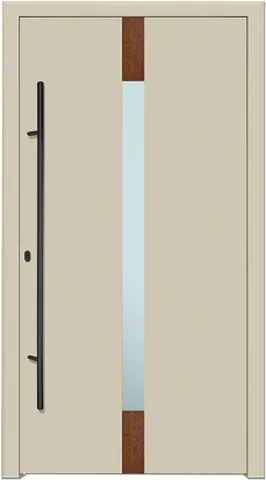 Porte d’entrée SP-412F/1, série Prestige, gris silex (ral 7032)