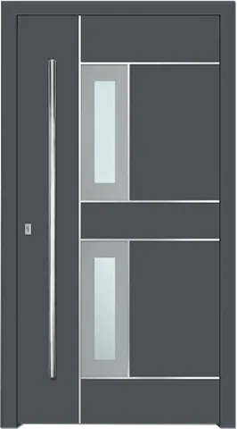 Porte d’entrée SP-420F, série Prestige, gris micacé foncé (db 703)