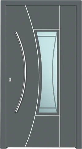 Porte d’entrée SP-480F, série Prestige, gris anthracite (ral 7016)