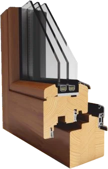 Coupe du châssis bois Thermoline 78