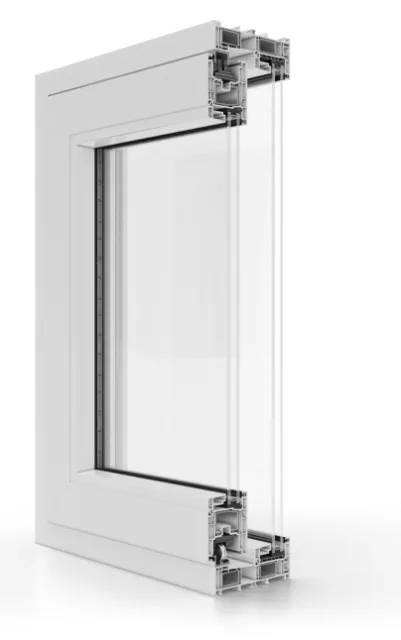 Coupe d’angle du profilé aluplast Smart-Slide NEO